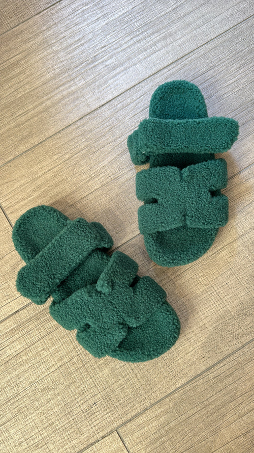 Ciabatte Teddy”H” regolabili con il velcro