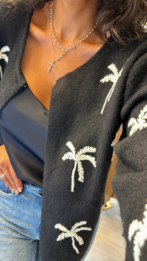 Cardigan “Palme ricamate”🖤