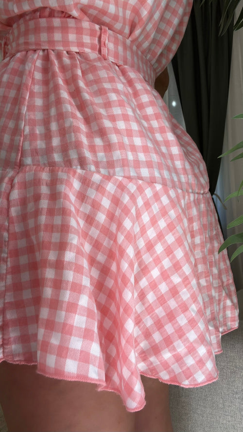 Gonna con Sottoveste a Shorts ’Vichy’🎀