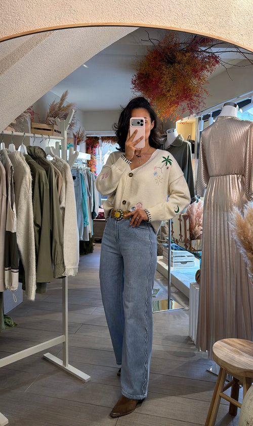 Jeans “Onda modello Wide Straight”