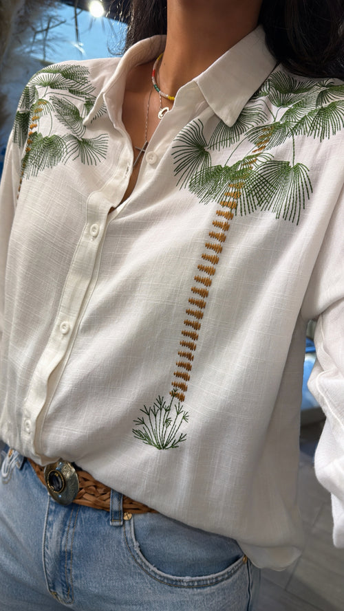 Camicia con “palme ricamate”🌴
