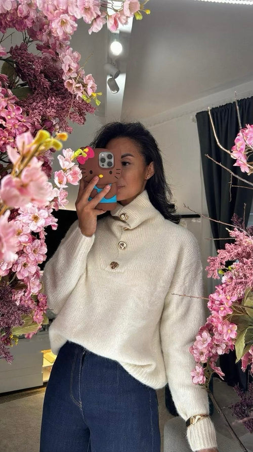 Pullover Oversize Bottoni Oro✨