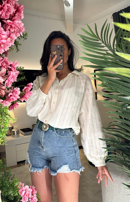 Camicia “Righe Colorate in Lurex”🦄