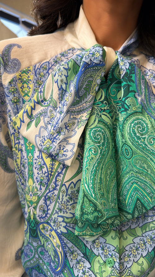 Blusa “Giardino Paisley”☘️